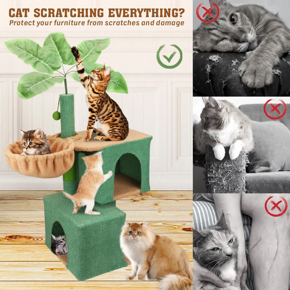 Vaka 1.1M Palm Tree Cat Scratching Post With Condos – Sumo Deals Palm Tree Cat Scratching Post