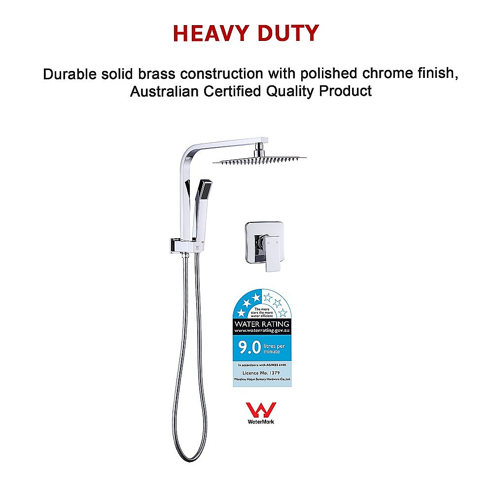 Della Francesca Chrome Square High Pressure Shower Rail Set – Sumo Deals Della Francesca Chrome Square High Pressure Shower Rail Set - Image 11