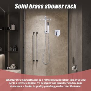 Della Francesca Chrome Square High Pressure Shower Rail Set – Sumo Deals Della Francesca Chrome Square High Pressure Shower Rail Set Product Image Sumo Deals