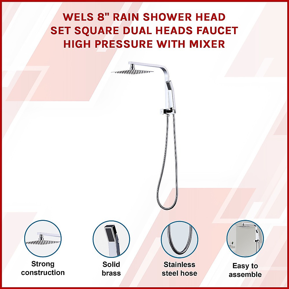 Della Francesca Chrome Square Compact Shower Rail Set – Sumo Deals Della Francesca Chrome Square Compact Shower Rail Set - Image 3