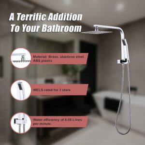 Della Francesca Chrome Square Compact Shower Rail Set – Sumo Deals Della Francesca Chrome Square Compact Shower Rail Set Product Image Sumo Deals