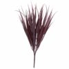 A single 35cm dark red artificial grass stem showcasing its detailed wine-red leaf blades.