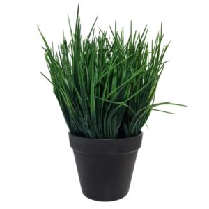 30cm artificial mondo green grass potted plant featuring dense, vibrant foliage