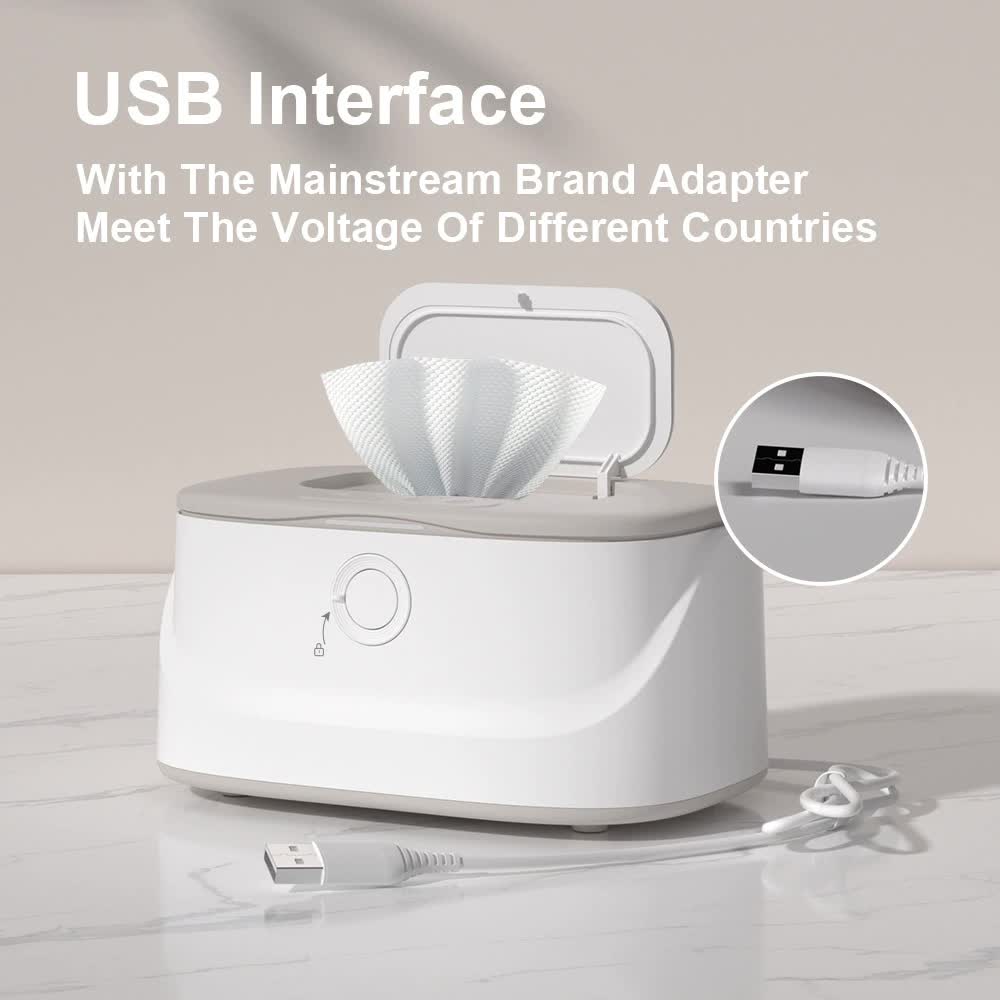 Portable Usb Baby Wet Wipes Warmer – Sumo Deals Usb Wet Wipes Warmer Connected To A Power Bank Inside A Diaper Bag