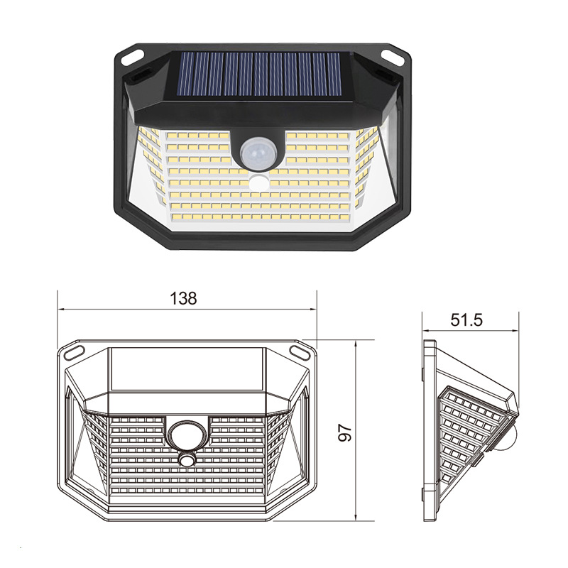 2-Pack Solar Motion Sensor Wall Lights (178-Led) – Sumo Deals Solar Motion Sensor Wall Light