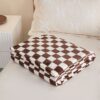 checkered fleece blanket