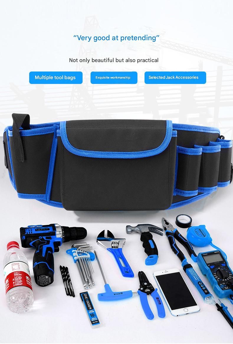 Blue Oxford Cloth Tool Waist Bag – Heavy-Duty &Amp; Adjustable – Sumo Deals Tool Waist Bag