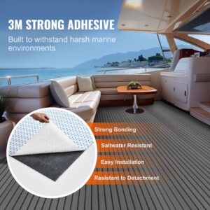 Non-Slip Eva Foam Boat Flooring Roll 94.5&Quot;X17.7&Quot; – Sumo Deals Close-Up Of The Sticky 3M Self-Adhesive Backing On An Eva Foam Boat Floor Strip