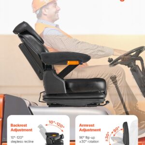 Universal Forklift Seat | Adjustable Suspension &Amp; Belt – Sumo Deals Forklift Seat