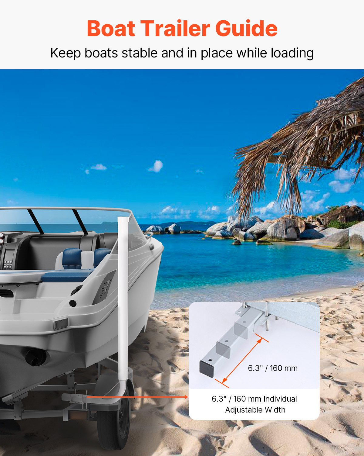 Steel Boat Trailer Guide Ons Adjustable 1219Mm 2Pc – Sumo Deals Steel Boat Trailer Guide Ons Adjustable 1219Mm 2Pc - Image 2