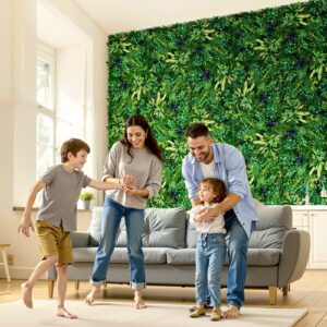Artificial Grass Wall Panels 8-Pack | 3D Faux Hedge Screen Product Image Sumo Deals
