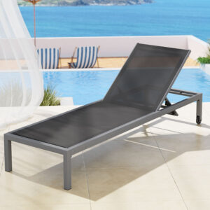 Gardeon Sun Lounge Outdoor Lounger Aluminium Folding Beach Chair Wheels Patio product image