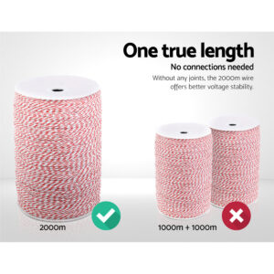 Giantz Electric Fence Poly Wire 2000M – Sumo Deals Electric Fence Poly Wire