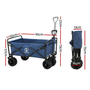 Gardeon Garden Cart Folding 120Kg Trolley Camping Wagon Barrow Outdoor Beach Product Image
