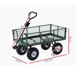 Gardeon Mesh Garden Steel Cart - Green Product Image