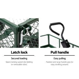 Gardeon Mesh Garden Steel Cart - Green Product Image