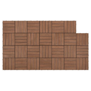 Gardeon 27-Pack Wood Deck Tiles 30X30Cm – Sumo Deals Gardeon 27Pcs Wood Deck Tiles 30X30Cm Interlocking Floor Tiles For Patio Balcony Garden Product Image