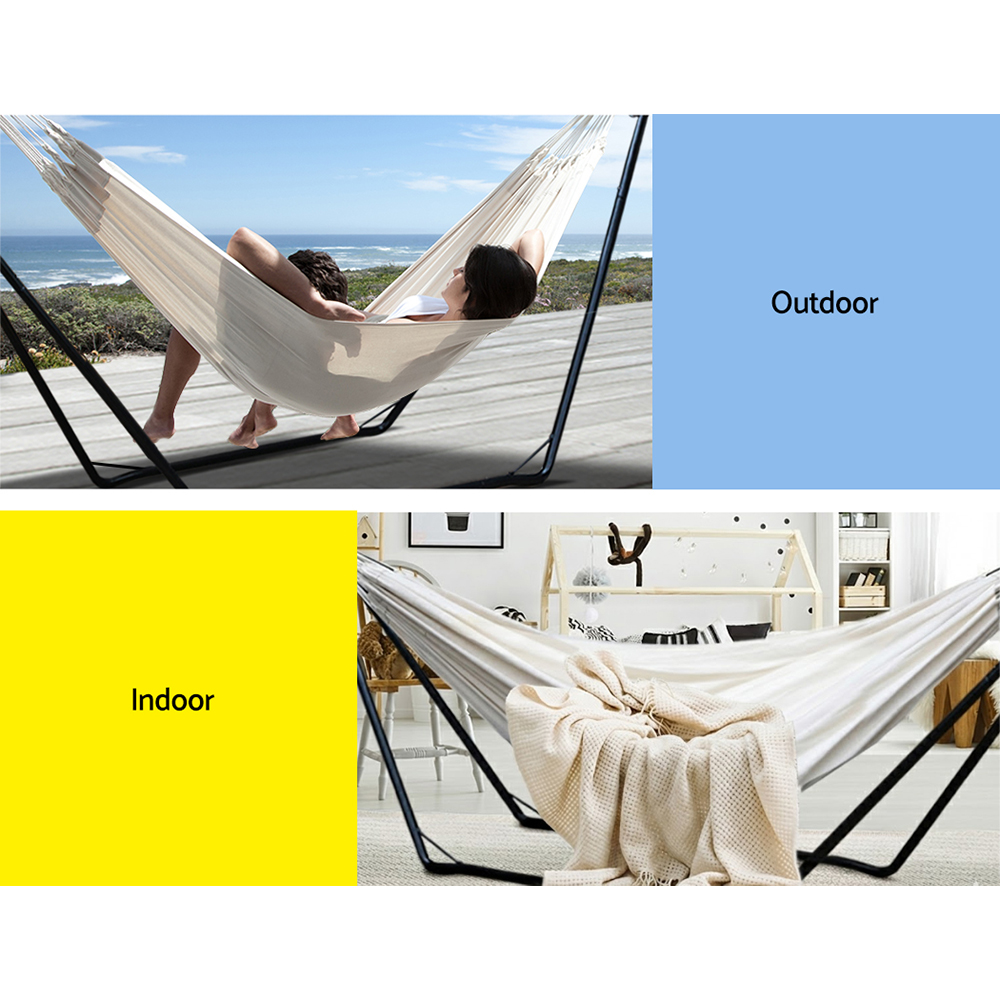 Gardeon Hammock Bed With Stand | Outdoor Comfort – Sumo Deals Gardeon Hammock Bed With Stand Outdoor Camping Hammocks Steel Frame Product Image