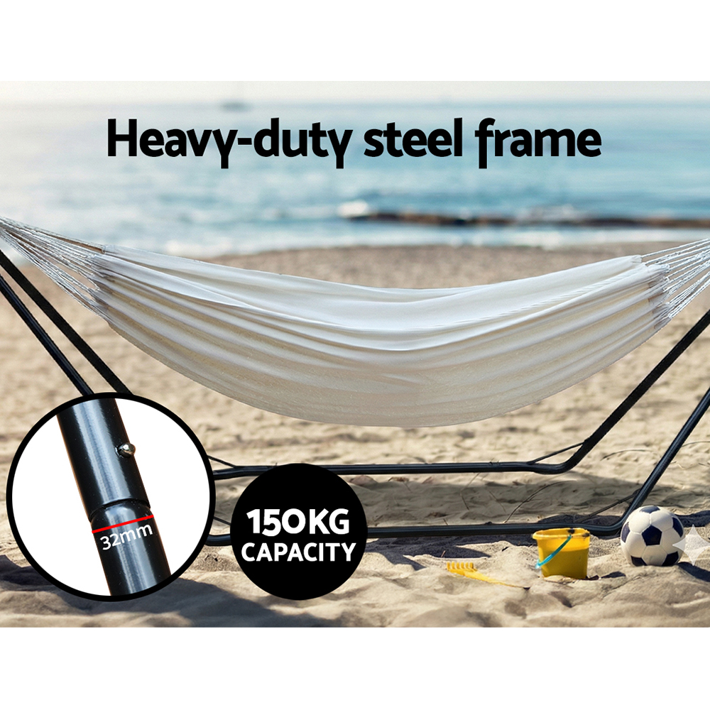 Gardeon Hammock Bed With Stand | Outdoor Comfort – Sumo Deals Gardeon Hammock Bed With Stand Outdoor Camping Hammocks Steel Frame Product Image