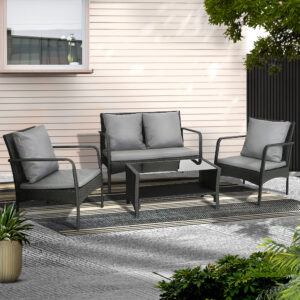 Gardeon Outdoor Sofa Set Lounge Setting Wicker Table and Chairs Garden Patio Furniture product image