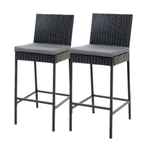 Gardeon 2-Piece Outdoor Bar Stools Dining Chair Bar Stools Rattan Furniture product image
