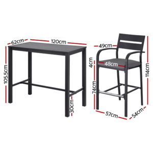 Gardeon Outdoor Bar Set 5-Piece Aluminium Patio Dining – Sumo Deals Gardeon Outdoor Bar Set 5-Piece Patio Dining Chairs Aluminium Table Stools Product Image