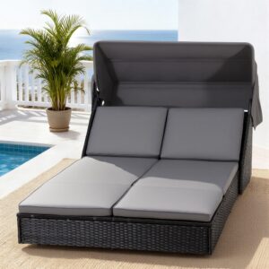Gardeon Outdoor Day Bed Sun Lounge Setting Wicker Lounger Patio Furniture product image