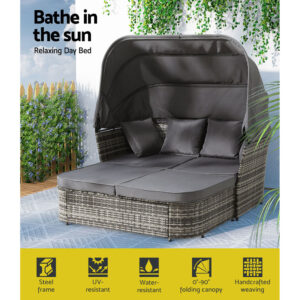 Gardeon Outdoor Wicker Sun Lounge Setting Day Bed – Sumo Deals Gardeon Outdoor Sun Lounge Setting Patio Furniture Wicker Sofa Garden Day Bed Product Image