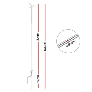 Giantz 20X Electric Fence Pigtail Posts Steel Tape Fencing Product Image
