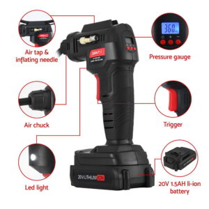 Giantz Cordless Tyre Inflator 20V 120Psi Digital – Sumo Deals Giantz Cordless Tyre Inflator Portable Air Compressor Pump 20V 120Psi Digital Led Product Image