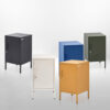 Artiss Bedside Table Metal Cabinet - Black product image