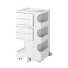 Artiss 5-Tier White Storage Trolley Cart – Sumo Deals Artiss Storage Trolley Cart Bedside Table 5 Tier White Product Image