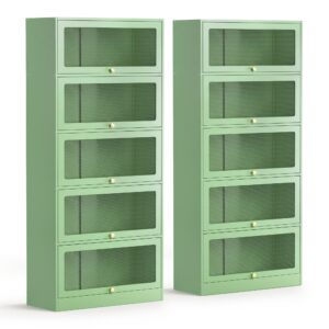 Artiss 2x Buffet Sideboard Cabinet Storage Cupboard Mesh Doors Metal ELIA Green product image