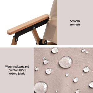 Gardeon Outdoor Camping Chairs Portable Folding Beach Chair Patio Furniture Product Image