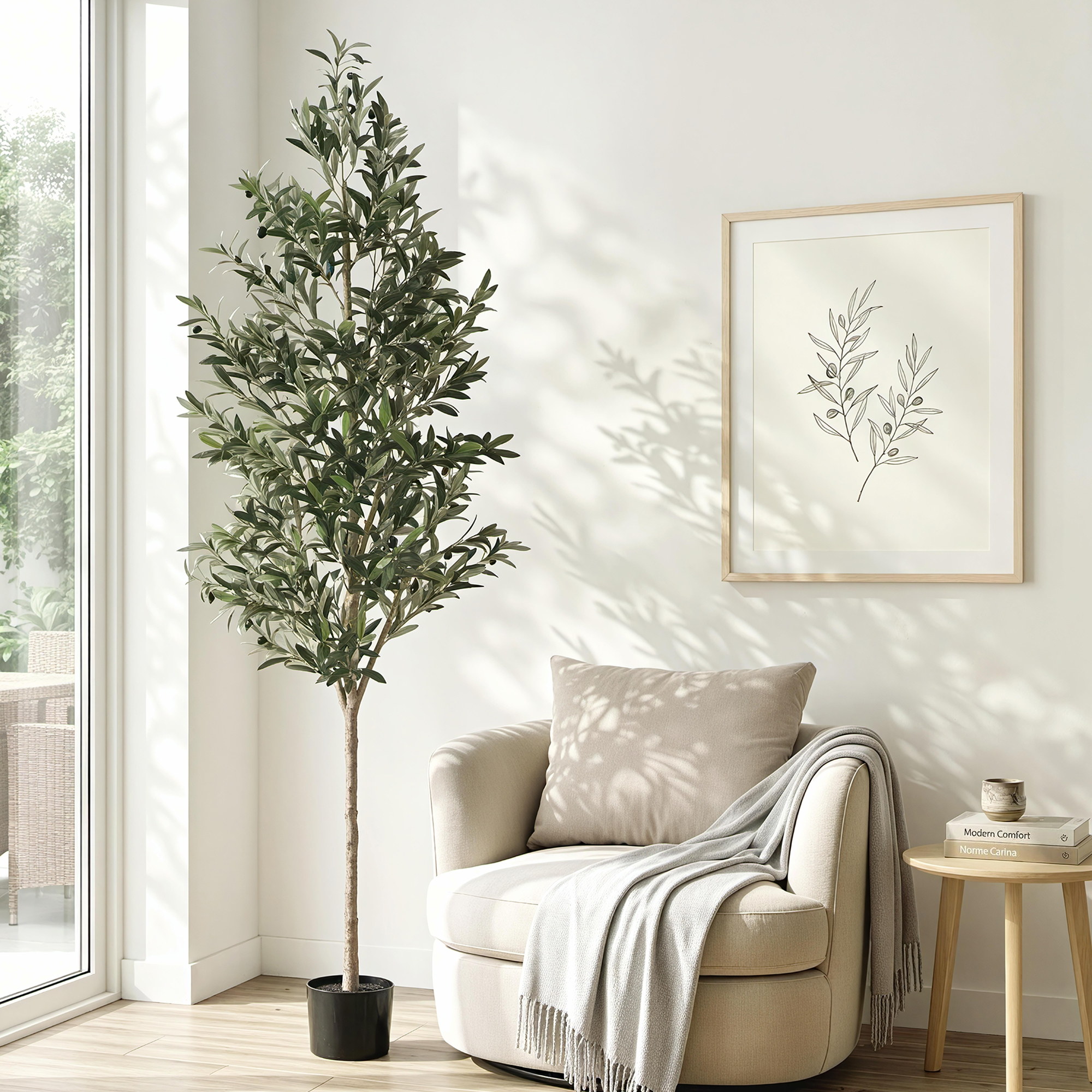 Artiss 2.1M Artificial Olive Tree | Lifelike Indoor Decor – Sumo Deals Artiss 210Cm Artificial Olive Tree Faux Trees Indoor Decor Artificial Plants Lifelike Plant 2.1M Product Image