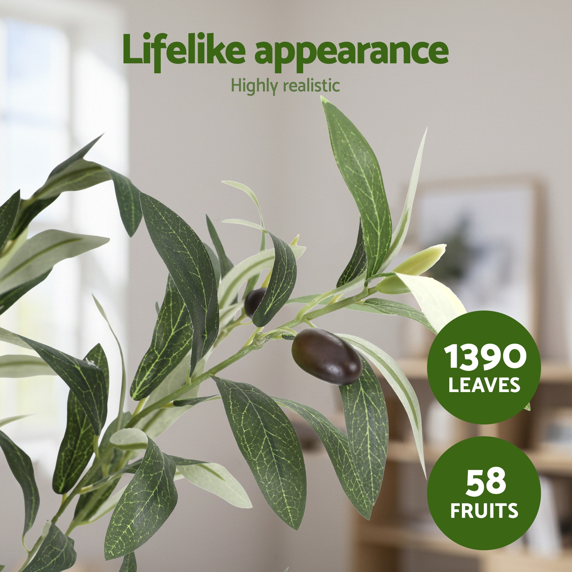 Artiss 2.1M Artificial Olive Tree | Lifelike Indoor Decor – Sumo Deals Artiss 210Cm Artificial Olive Tree Faux Trees Indoor Decor Artificial Plants Lifelike Plant 2.1M Product Image