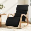 Artiss Rocking Armchair Footrest Nursing Black Afton product image