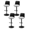 Artiss 4X Bar Stools | Swivel Gas Lift Counter Chairs Black – Sumo Deals Artiss 4X Bar Stools Kitchen Swivel Gas Lift Counter Dining Chair Curved Black Product Image