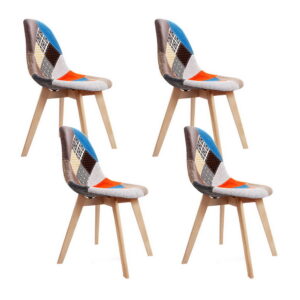 Artiss Dining Chairs Set of 4 Fabric Retro Replica DSW product image