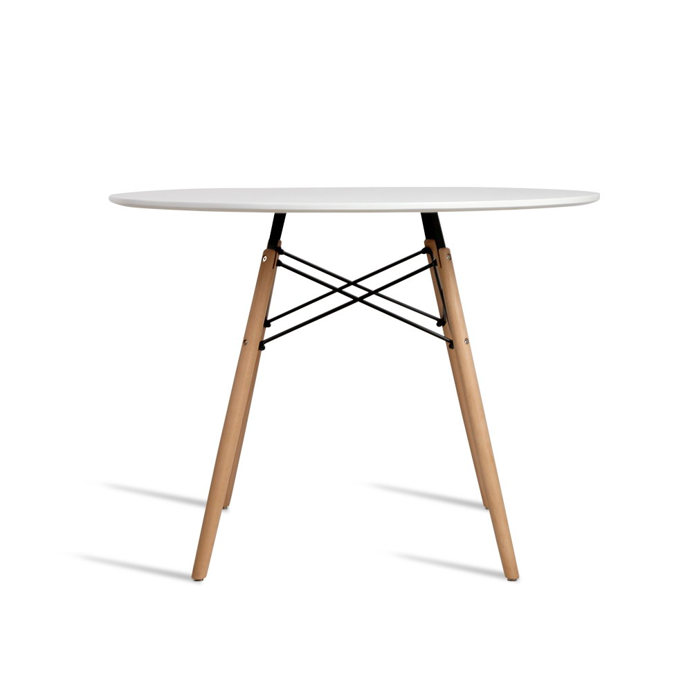 Artiss Round White Dining Table 100Cm – Sumo Deals Artiss Dining Table Round White 4 Seater 100Cm Product Image