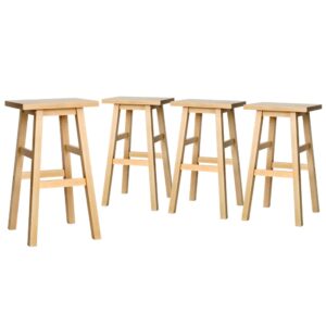 Artiss 4X Wooden Bar Stools | Kitchen &Amp; Cafe Seating – Sumo Deals Artiss 4X Bar Stools Kitchen Chairs Wooden Nature Product Image
