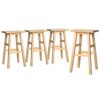 Artiss 4x Bar Stools Kitchen Chairs Wooden Nature product image