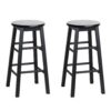 Artiss 2x Bar Stools Round Chairs Wooden Black product image