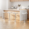 Artiss 4x Bar Stools Leather Gas Lift Chair White product image