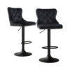 Artiss 2x Velvet Bar Stool Adjustable Height Nailhead Trim Kitchen Counter Stool product image