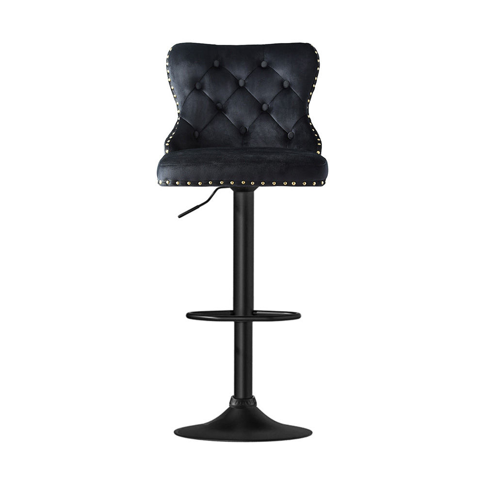 Artiss 2X Velvet Bar Stools | Adjustable Kitchen Counter – Sumo Deals Artiss 2X Velvet Bar Stool Adjustable Height Nailhead Trim Kitchen Counter Stool Product Image