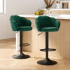 Artiss 2X Green Velvet Gas Lift Bar Stools – Sumo Deals Artiss 2X Bar Stools Gas Lift Velvet Green Product Image