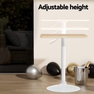 Artiss Bar Table 60Cm Square Pine Swivel Gas Lift – Sumo Deals Artiss Bar Table Swivel Base Gas Lift Counter Dining Table 60Cm Square Pine Product Image