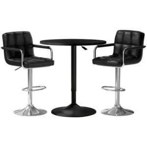Artiss Bar Table and Stools Set Dining Desk Kitchen Chairs Cafe Pub product image