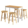 Artiss Bar Table and Stools Set Dining Desk Kitchen Chairs Cafe Pub product image